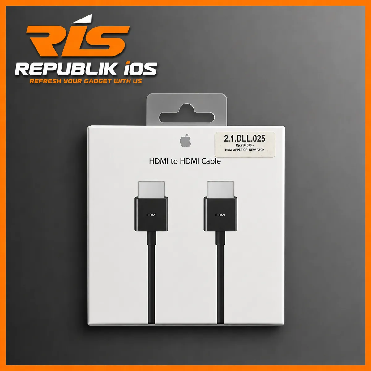 Apple HDMI to HDMI Cable 1.8M Black — Kabel HDMI High Speed untuk TV, Monitor & MacBook