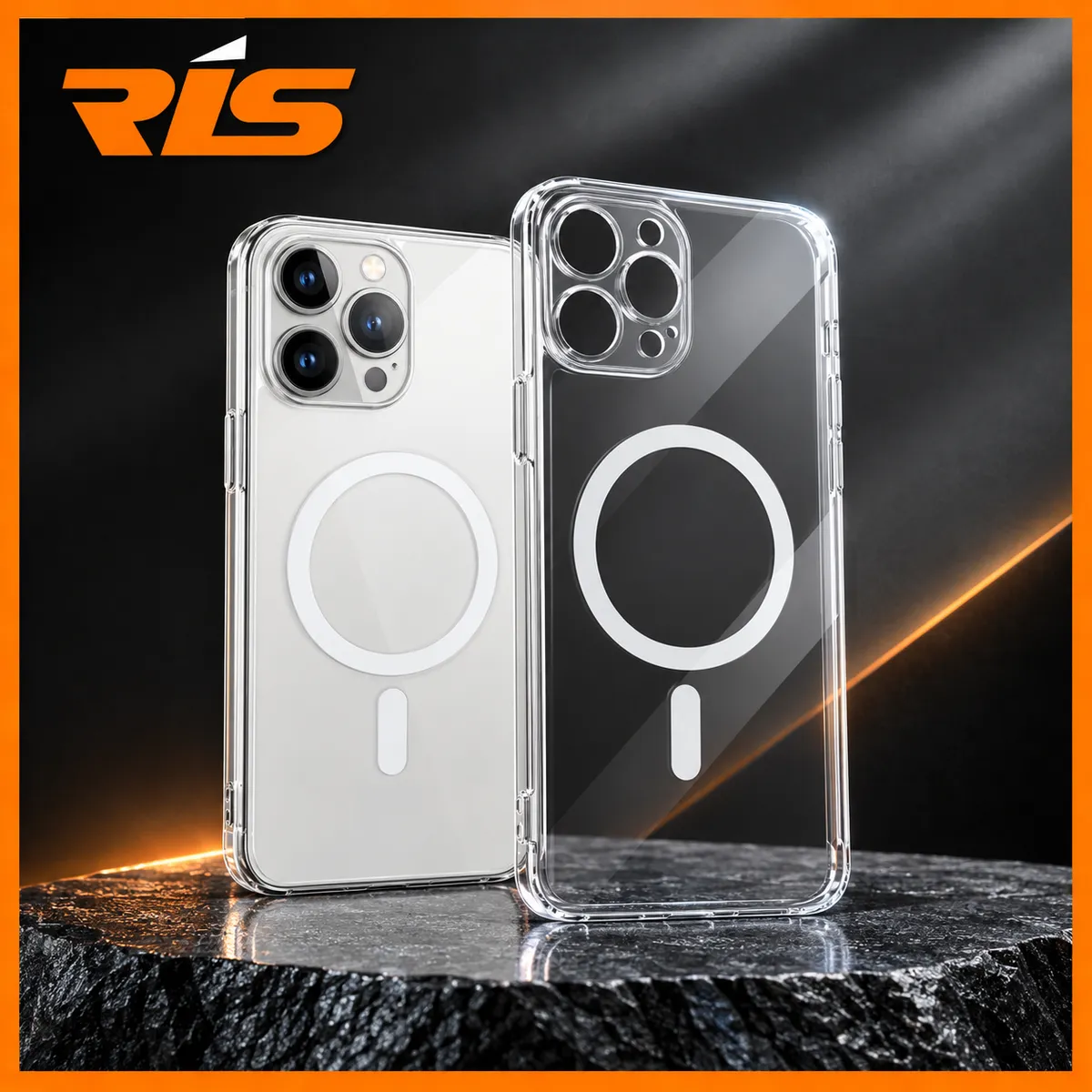 Case iPhone 12 Pro Max Full Silicone Clear with Magsafe + Camera Protect